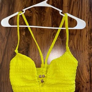 Yellow green Strappy Women's Top